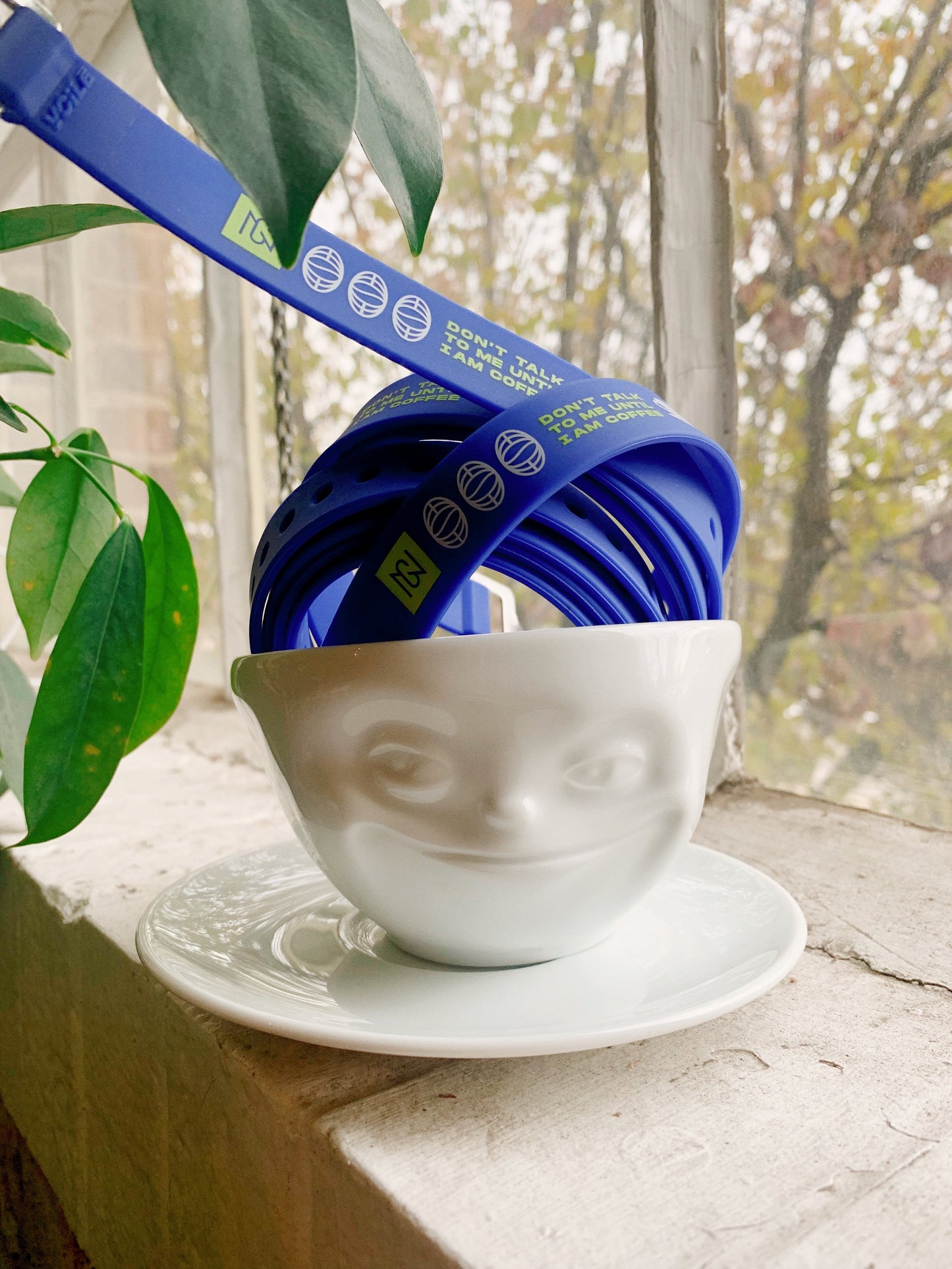 Don't Talk to Me Until I Am Coffee Voilé Straps (Set of 2)