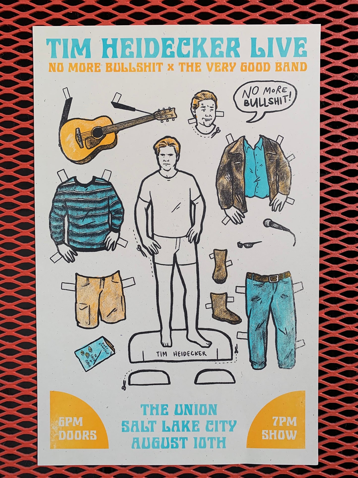 SIGNED Tim Heidecker Two Tims SLC Show Poster