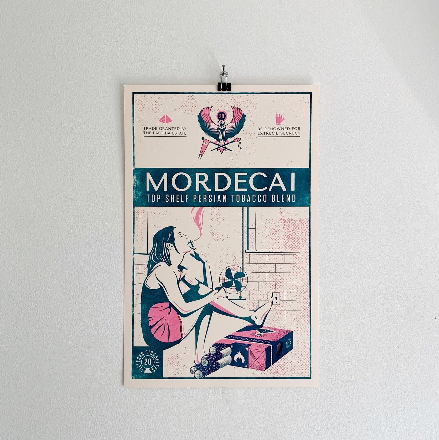 Mordecai Royal Tenenbaums Risograph Print