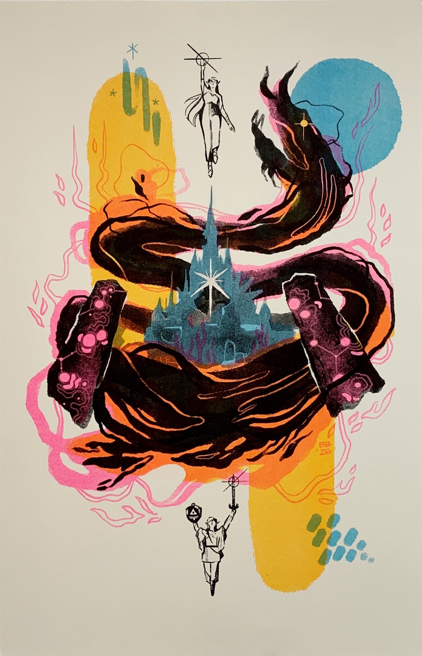 Calamity Ganon riso print
