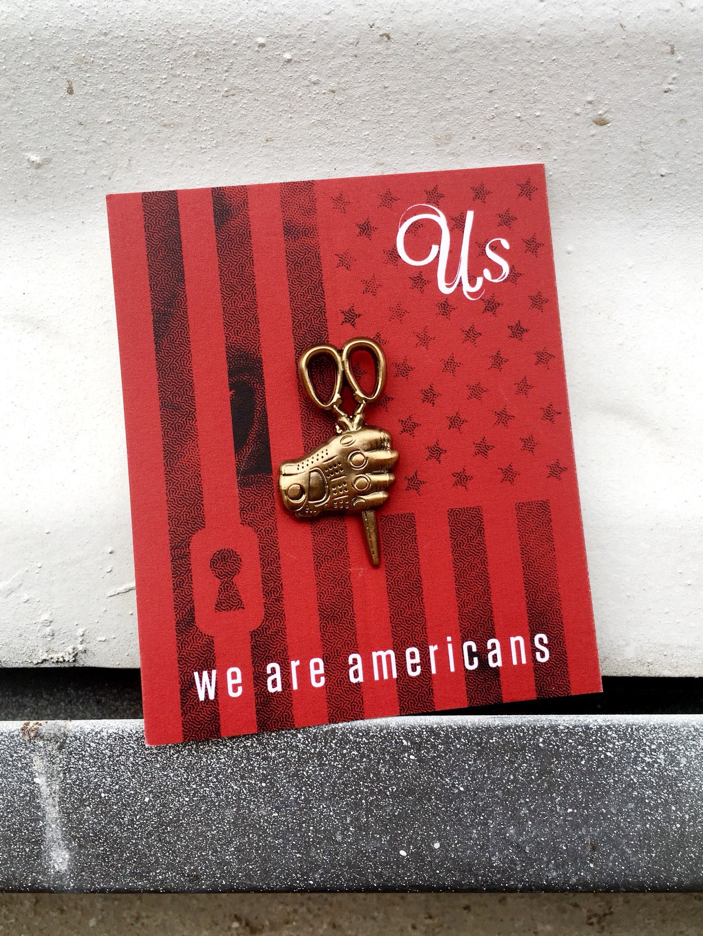 "US" Movie | Sculpted Brass Pin